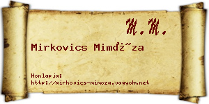 Mirkovics Mimóza névjegykártya